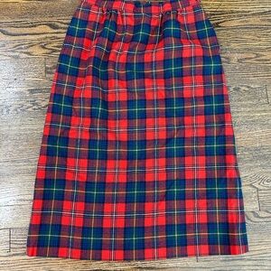 Pendleton Vibrant Plaid A-Line Skirt